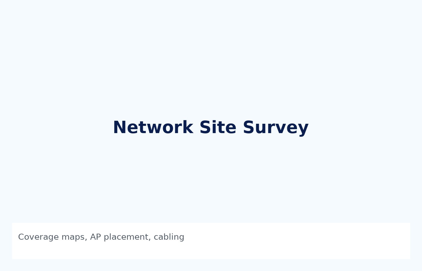 Network survey